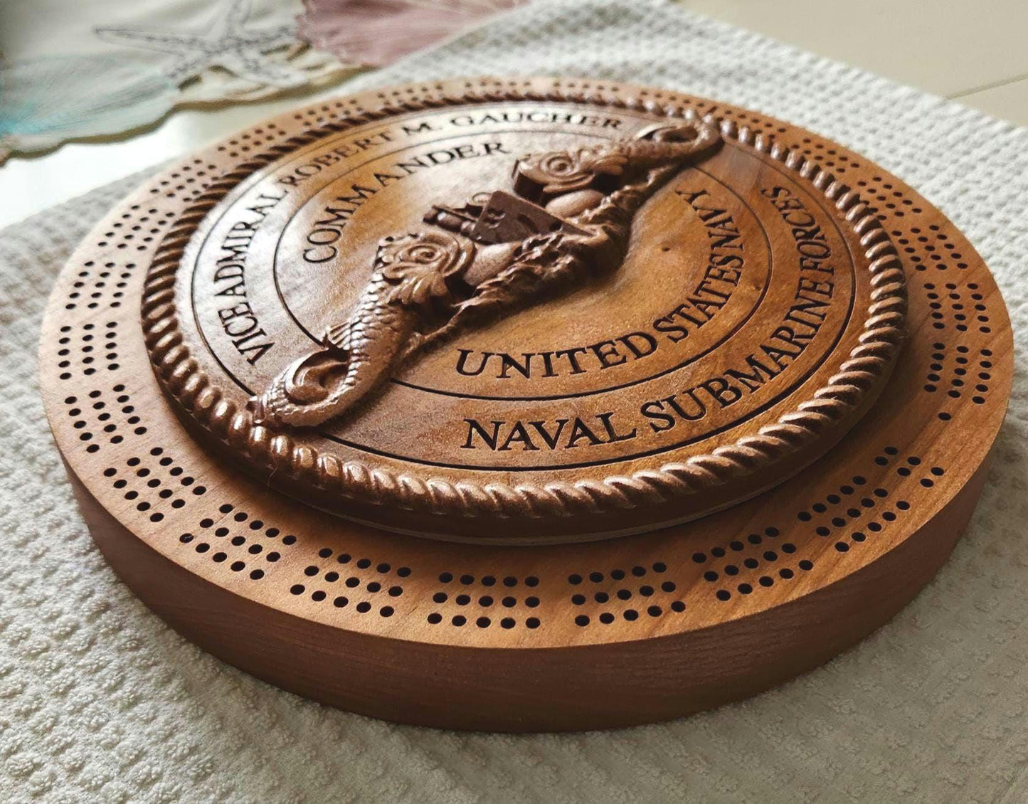 Custom Cribbage Board - US Navy - Submarine