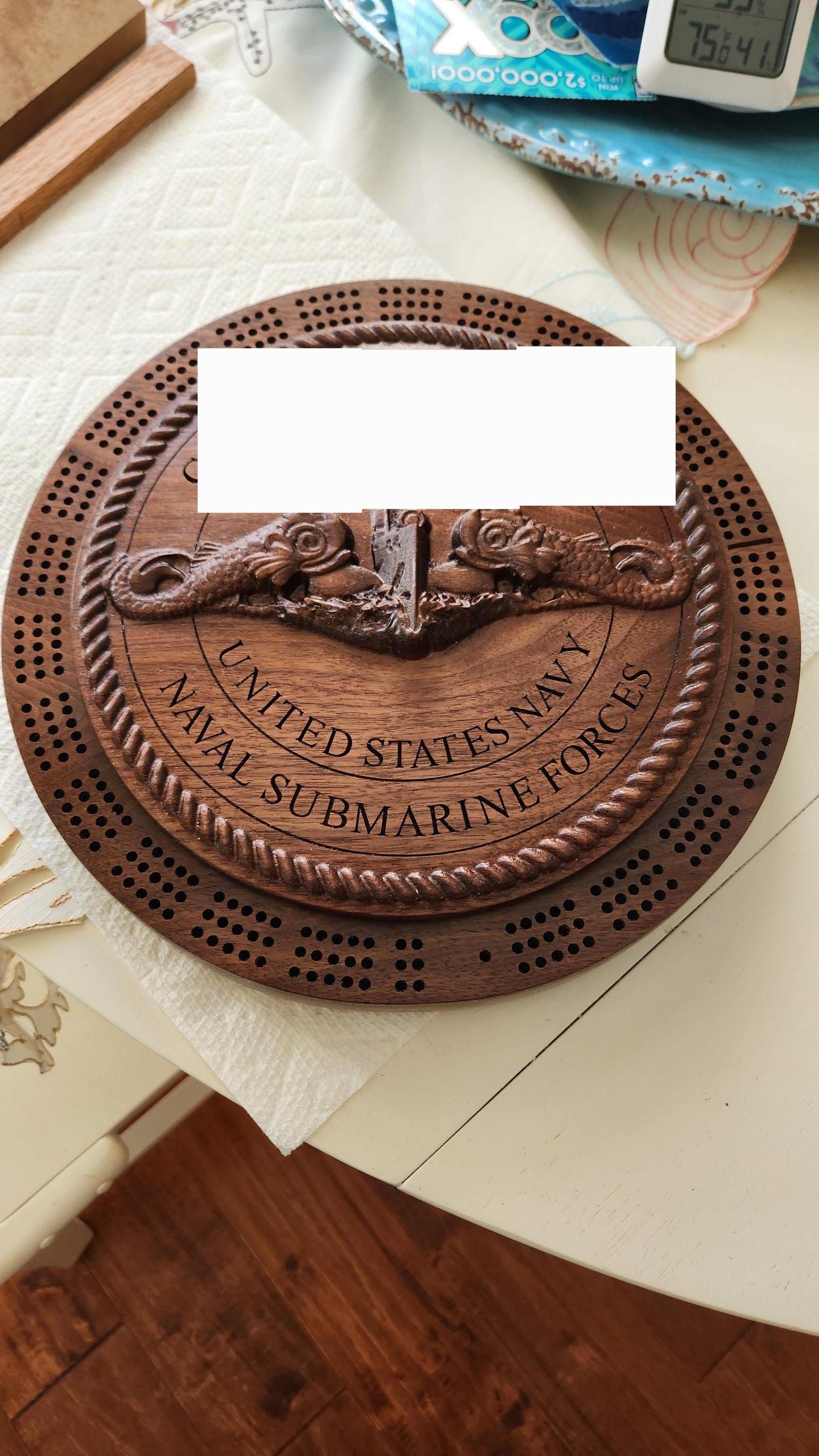 Custom Cribbage Board - US Navy - Submarine
