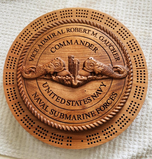 Custom Cribbage Board - US Navy - Submarine